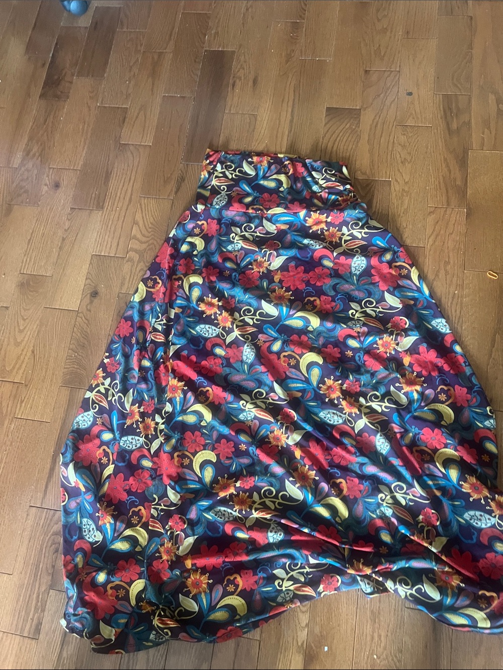 LuLaRoe Floral Maxi Skirt in Black, Red, Blue, Yellow